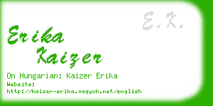 erika kaizer business card